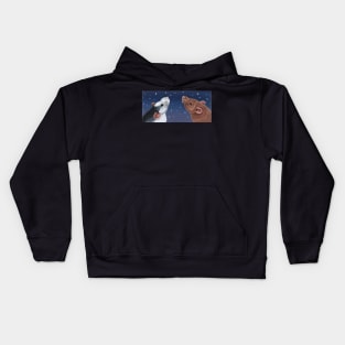 Roan Husky Rat and Silver Fawn Rat Stargazing Kids Hoodie